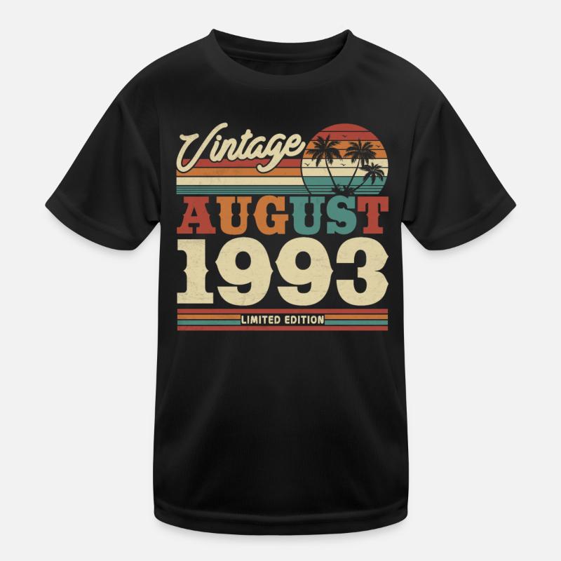 Vintage Geburtstagsgeschenk August 1993 Kinder Funktions-T-Shirt