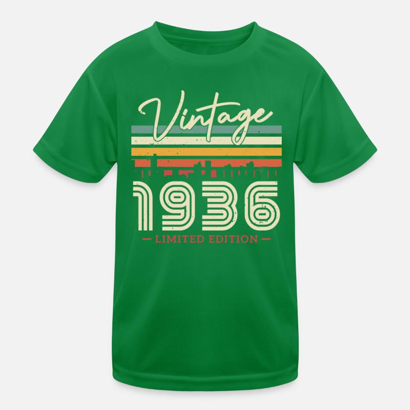 Vintage 1936 Geburtstagsgeschenk Kinder Funktions-T-Shirt
