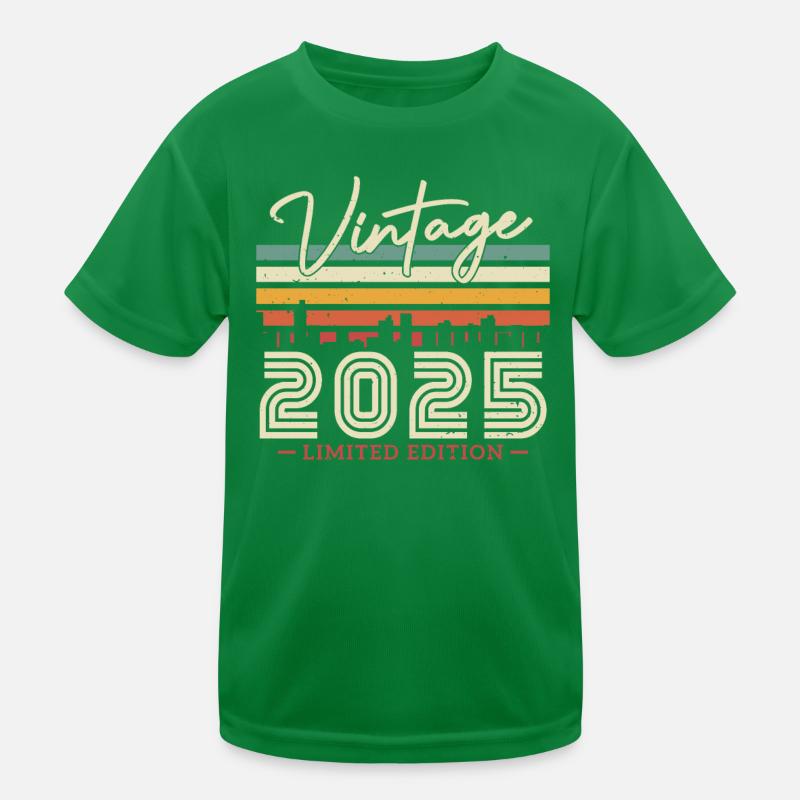 Vintage Geburtstagsgeschenk 2025 Kinder Funktions-T-Shirt