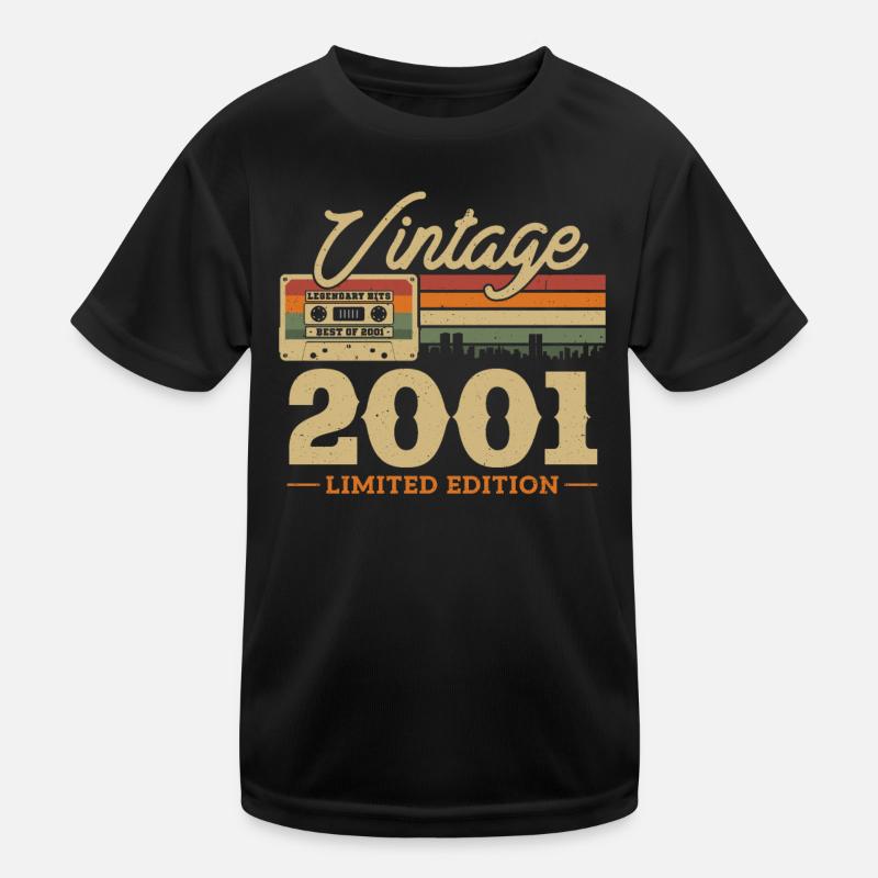 Vintage Geburtstagsgeschenk 2001 Kinder Funktions-T-Shirt