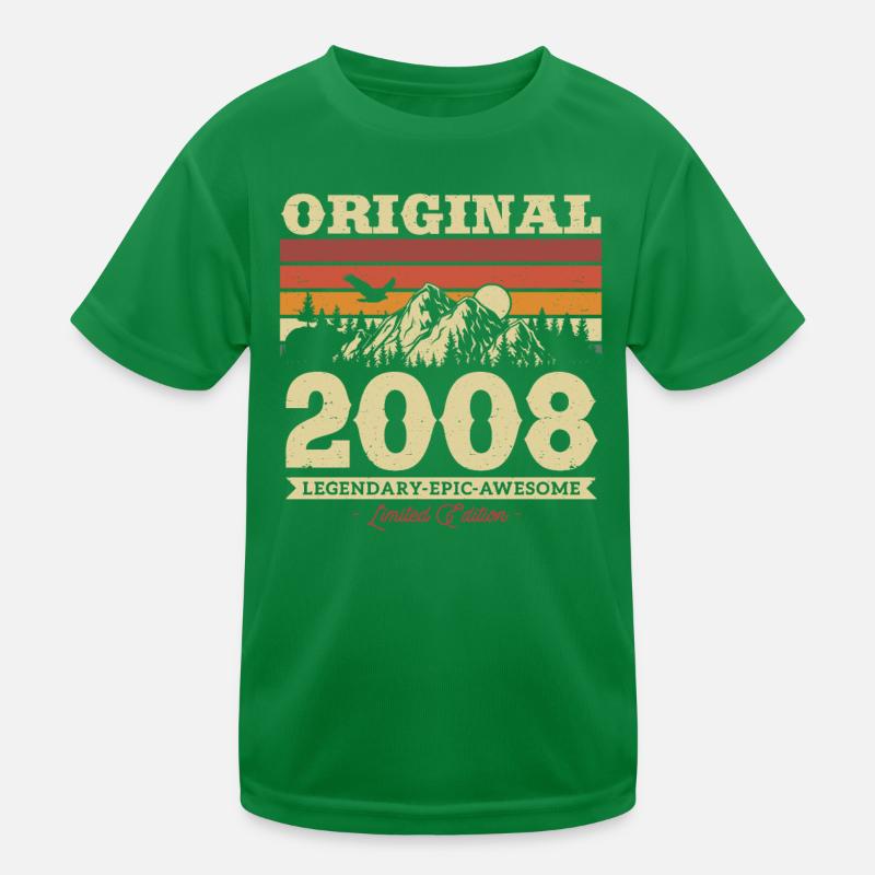 Cadeau Vintage 2008, 15/16 ans T-shirt sport Enfant