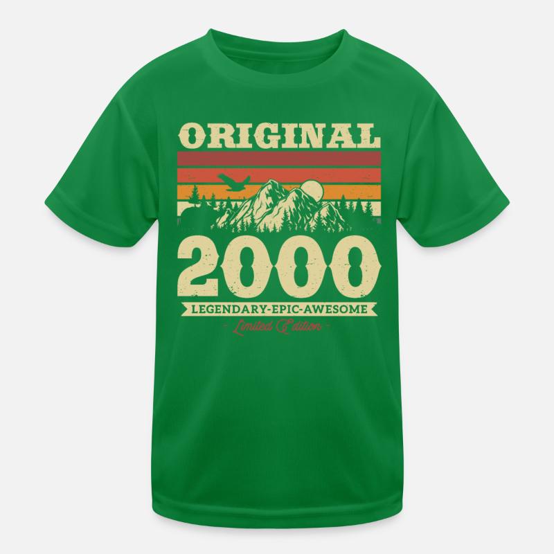 Vintage Birthday Gift 2000 23/24 years Kids Functional T-Shirt