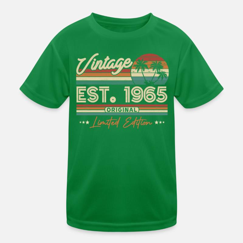 Nostalgic 1965 birthday year Kids Functional T-Shirt