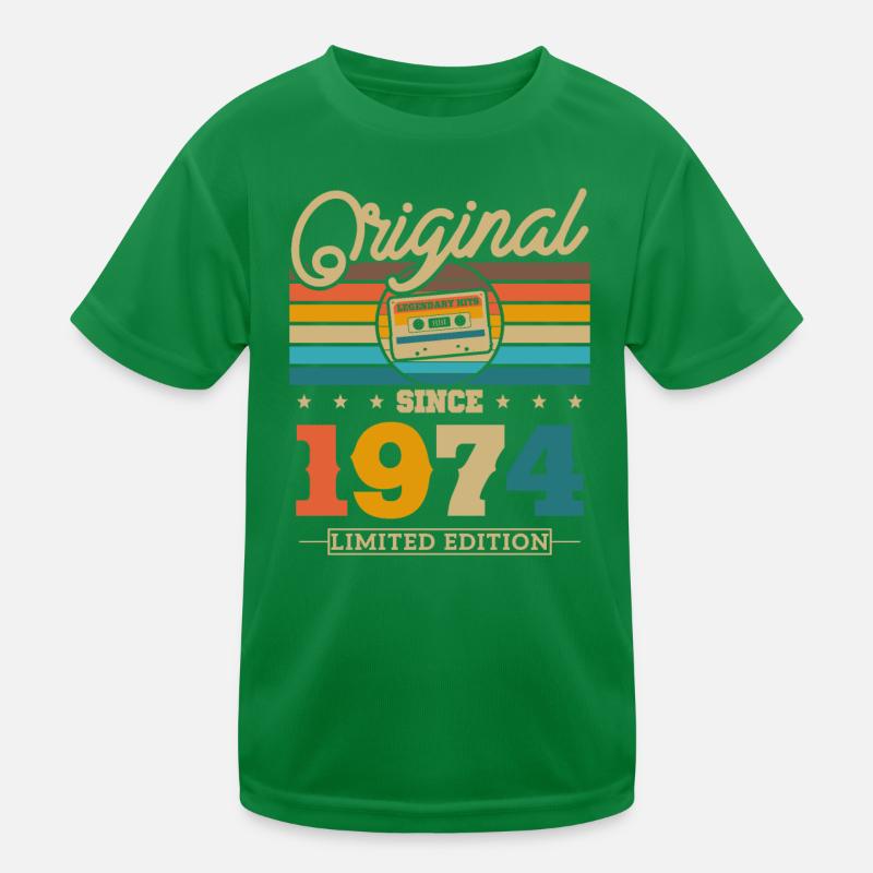 Original 1974 Birthday Vintage Kids Functional T-Shirt