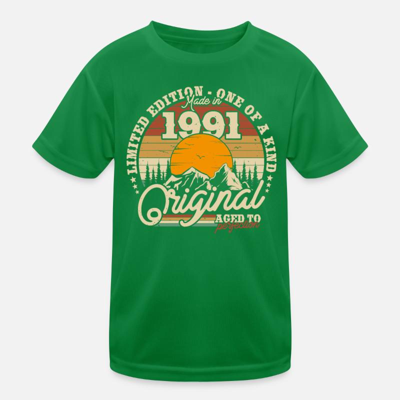 Nostalgisches 1991er Geburtstagsgeschenk Kinder Funktions-T-Shirt