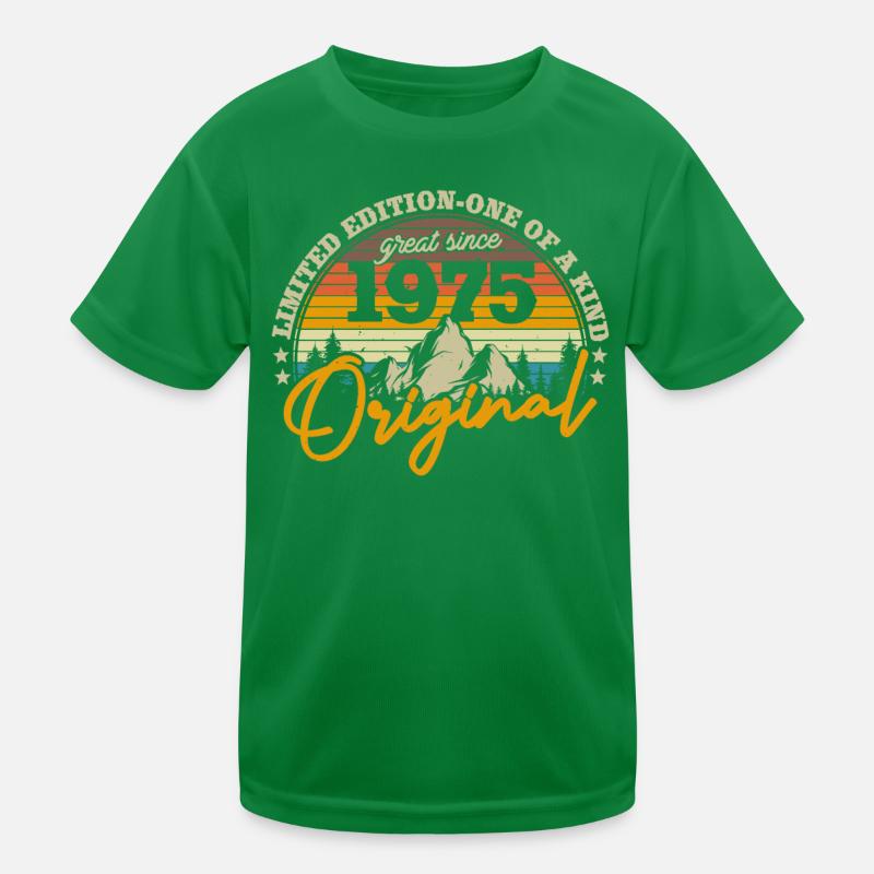 Nostalgic Birthday Gift '75 Kids Functional T-Shirt