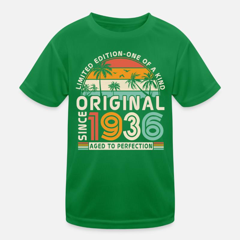 1936 Birthday legend Kids Functional T-Shirt