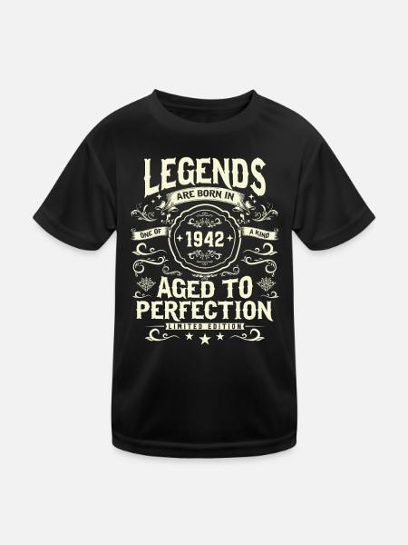 Anniversaire légendaire de 1942 - T-shirt sport Enfant - noir - Devant