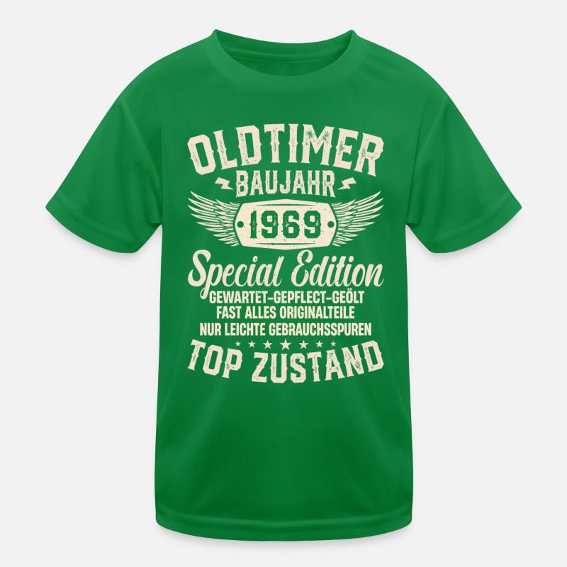 Kultiges Geschenk '69 Oldtimer Kinder Funktions-T-Shirt