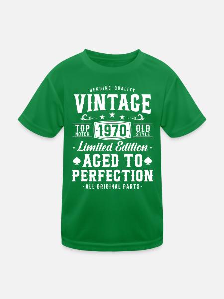 Retro 1970s Birthday Gift - Kids Functional T-Shirt - kelly green - Front