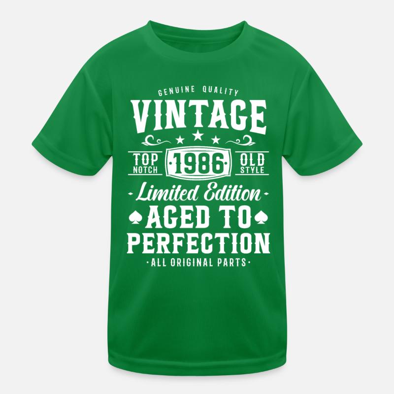 Retro Gift 1986 Kids Functional T-Shirt