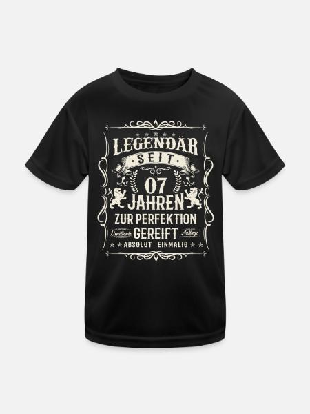 7 Jahre Vintage Meisterwerk - Kinder Funktions-T-Shirt - Schwarz - Vorne