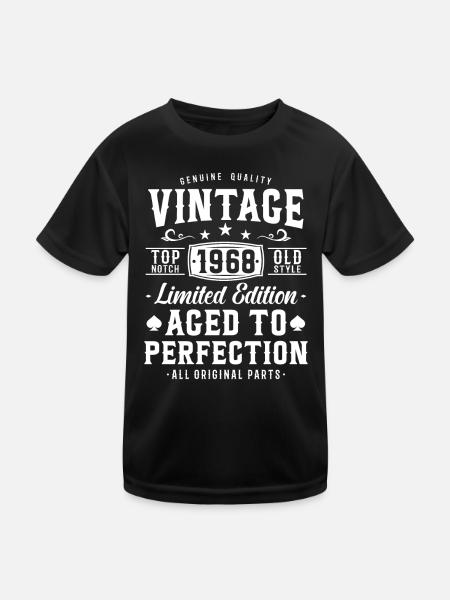 Vintage 1968 Geburtstagsüberraschung - Kids Functional T-Shirt - black - Front