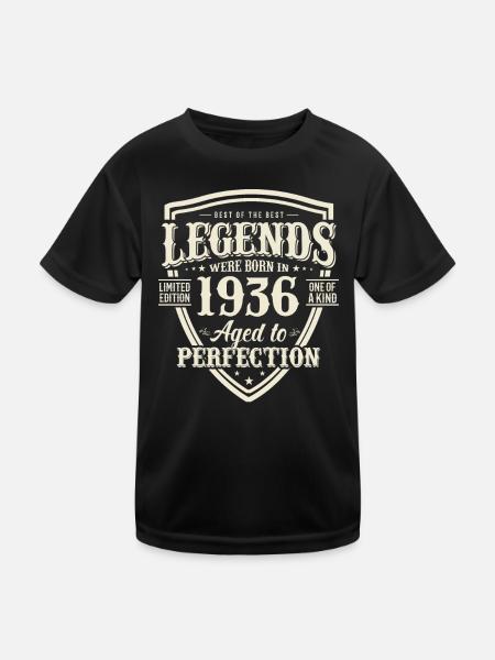 1936 Birthday Legend - Kids Functional T-Shirt - black - Front