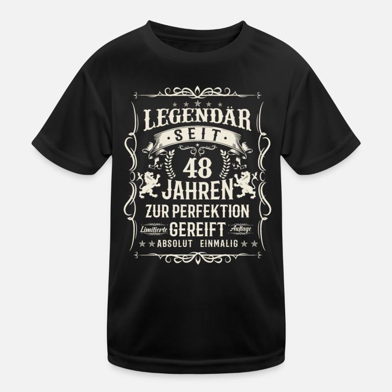 Vintage Geburtstagsgeschenk 48 Jahre Perfektion Kinder Funktions-T-Shirt
