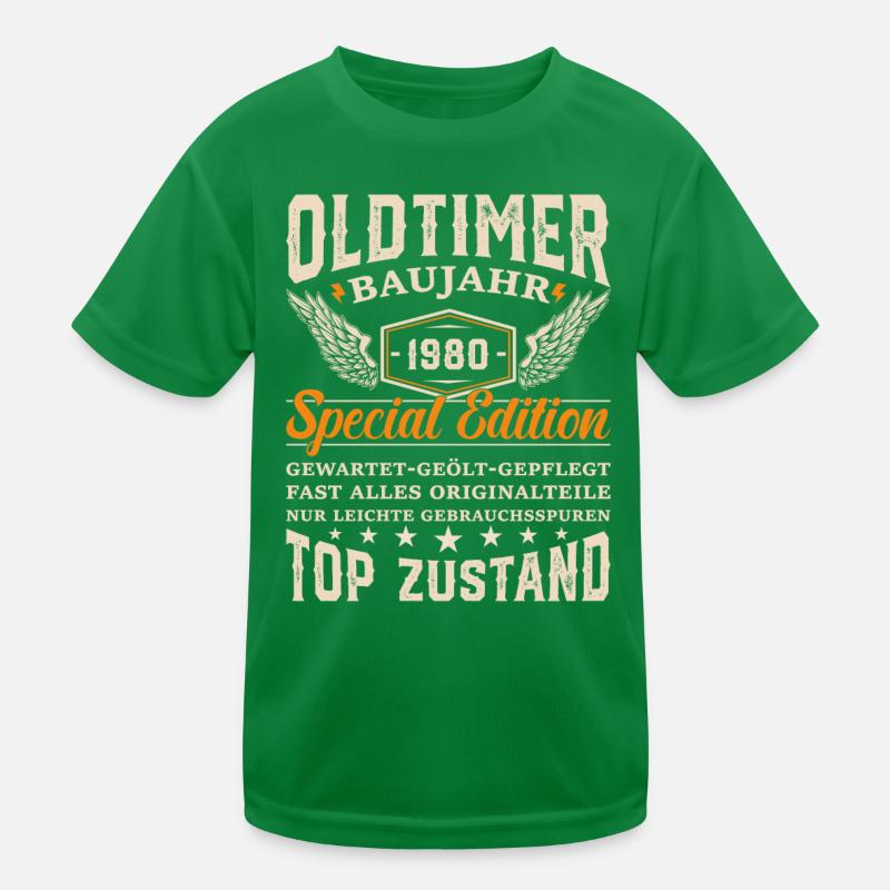 Nostalgisches Geschenk 1980 Kinder Funktions-T-Shirt