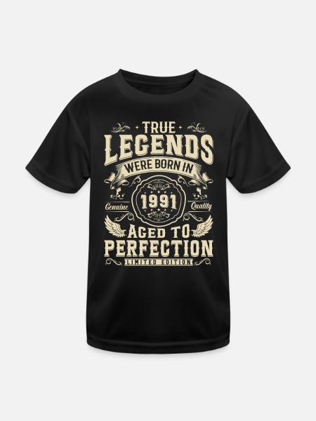 Legendary: Born in 1991 - Kids Functional T-Shirt - black - Front