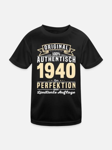Vintage 1940 - Unvergänglicher Schatz - Kinder Funktions-T-Shirt - Schwarz - Vorne