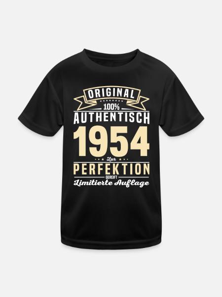 1954 Jahrgang Geschenk - Kinder Funktions-T-Shirt - Schwarz - Vorne
