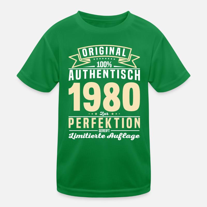 Authentisches Geburtstagsgeschenk '80 Kinder Funktions-T-Shirt