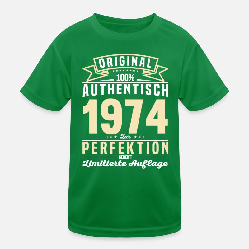 Authentisches 1974 Geburtstagsgeschenk Kinder Funktions-T-Shirt
