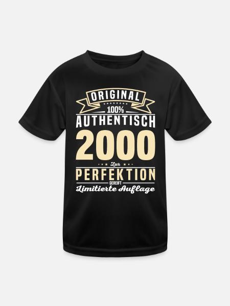 Vintage 2000 Geburtstagsgeschenk - Kinder Funktions-T-Shirt - Schwarz - Vorne