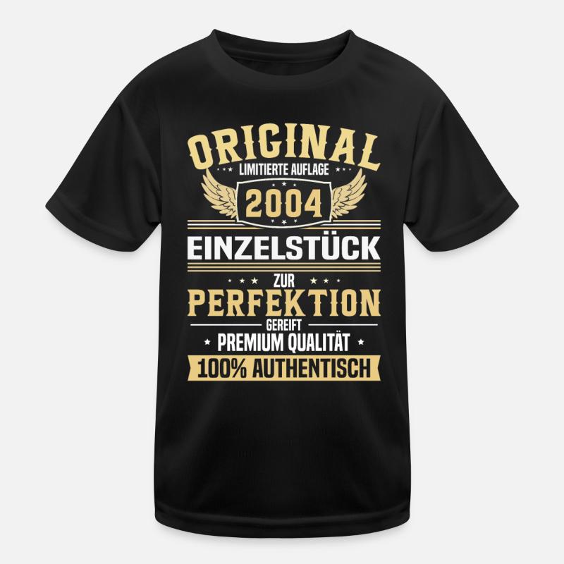 Einzigartiges 2004 Geburtstagsgeschenk Kinder Funktions-T-Shirt