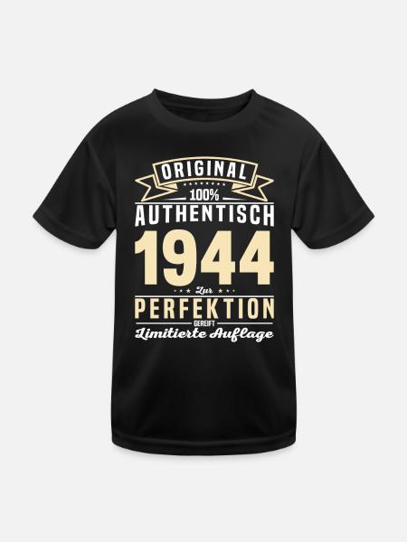 1944 Geburtstagsüberraschung - Kinder Funktions-T-Shirt - Schwarz - Vorne