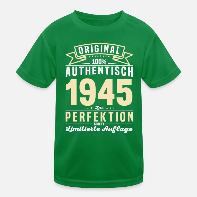 Authentisches Geburtstagsgeschenk 1945 Kinder Funktions-T-Shirt