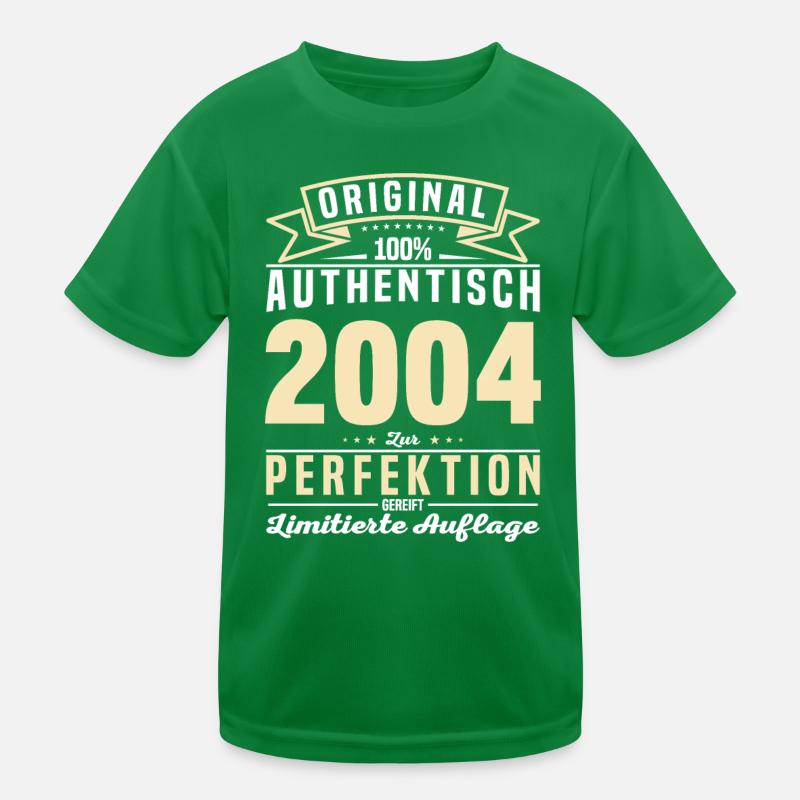 Authentisches 2004 Geburtstagsgeschenk Kinder Funktions-T-Shirt
