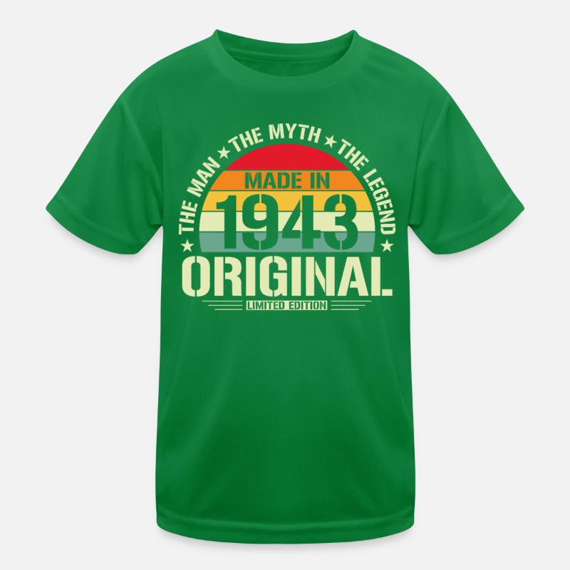 Myth 1943 Birthday Kids Functional T-Shirt