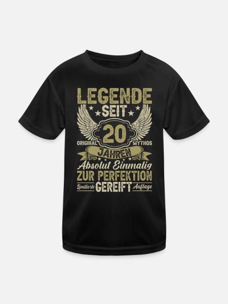 20 Jahre Vintage Legende - Kinder Funktions-T-Shirt - Schwarz - Vorne