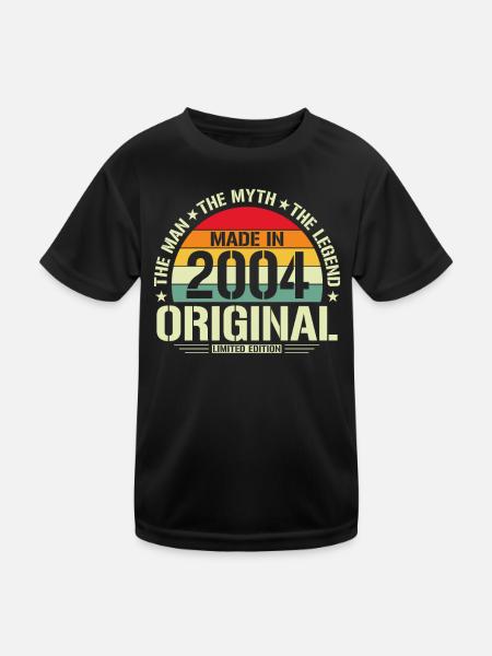 Légendaire depuis 2004 - T-shirt sport Enfant - noir - Devant