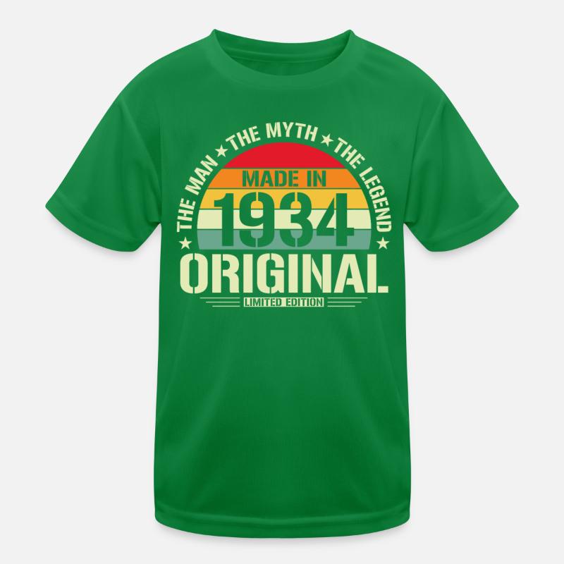 Unique 1934 Gift Kids Functional T-Shirt