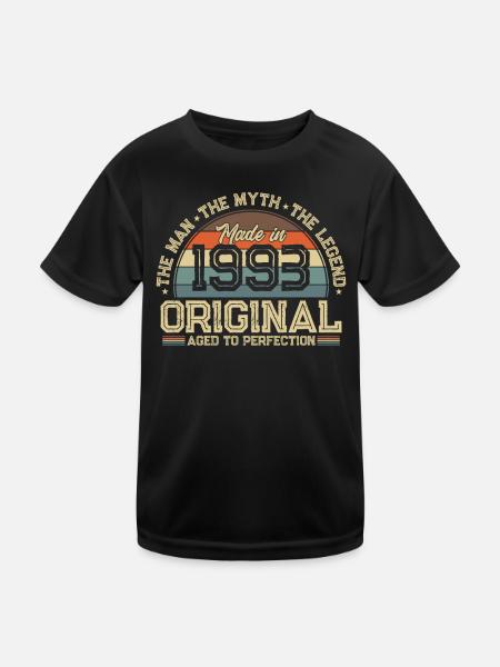 Legendary 1993 Birthday - Kids Functional T-Shirt - black - Front