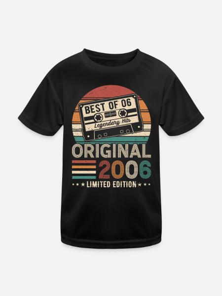 Millésime 2006 - Légendaire 18e anniversaire - T-shirt sport Enfant - noir - Devant