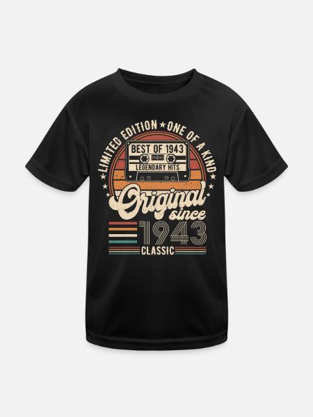1943 - A legendary vintage - Kids Functional T-Shirt - black - Front