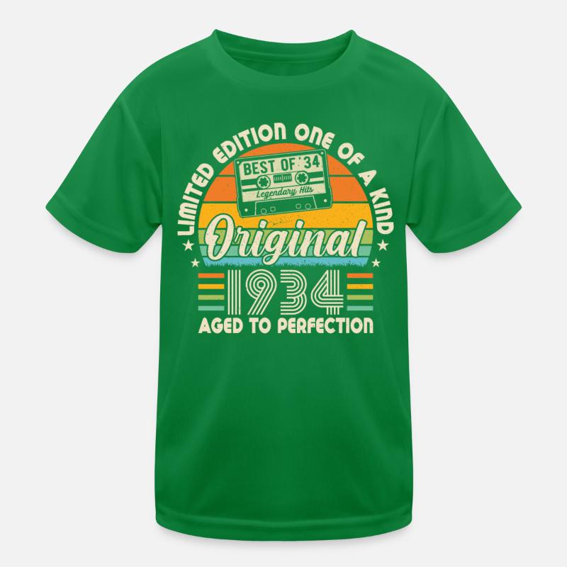 1934 Vintage Birthday Kids Functional T-Shirt