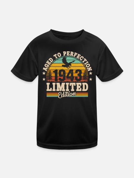 1943 - 80e anniversaire - T-shirt sport Enfant - noir - Devant