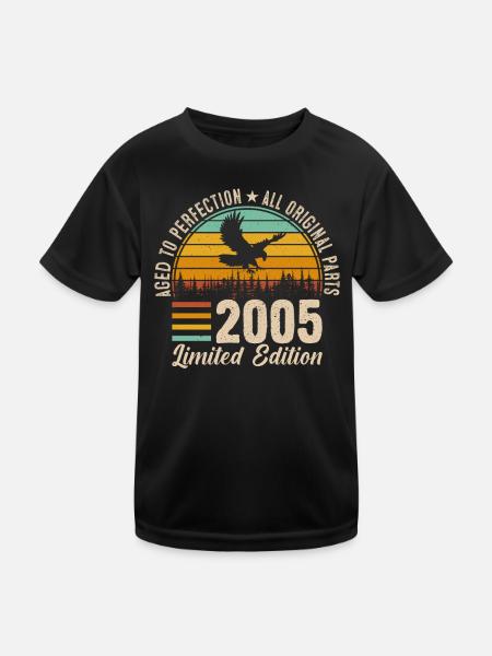 2005 18e anniversaire - T-shirt sport Enfant - noir - Devant
