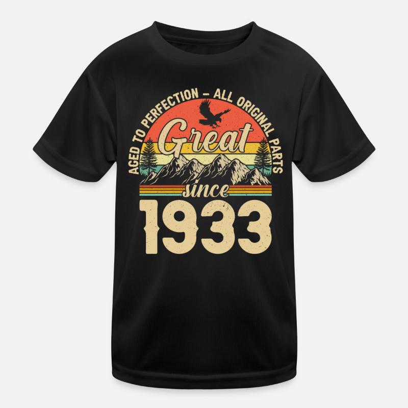 1933: Vintage 90th Birthday Kids Functional T-Shirt