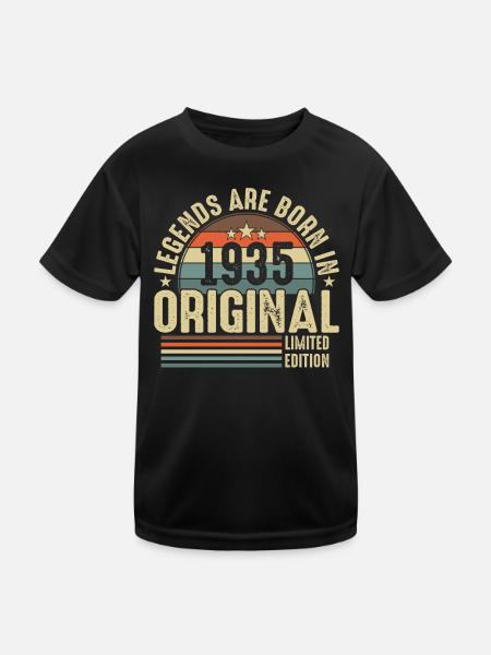 1935 Birthday: Vintage Vintage 89 - Kids Functional T-Shirt - black - Front