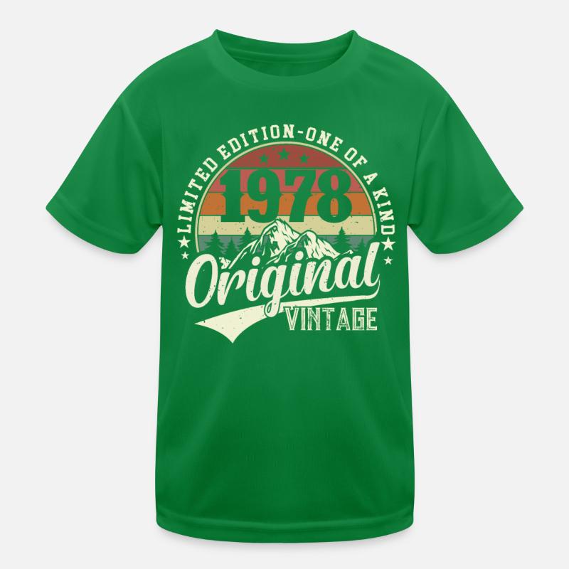 Stilvoller 1978 Geburtstag: Vintage Geschenkidee Kinder Funktions-T-Shirt