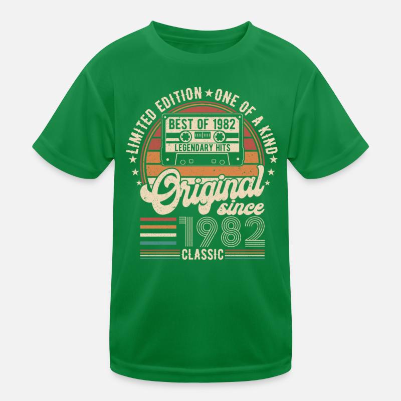 Vintage 1982 - Retro Geburtstagsgeschenk Kinder Funktions-T-Shirt
