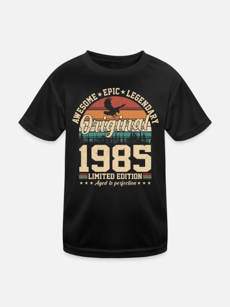 1985 - Un millésime légendaire - T-shirt sport Enfant - noir - Devant