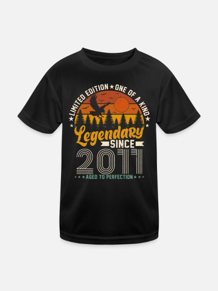 Vintage 2011 – Zeitlose Eleganz - Kinder Funktions-T-Shirt - Schwarz - Vorne