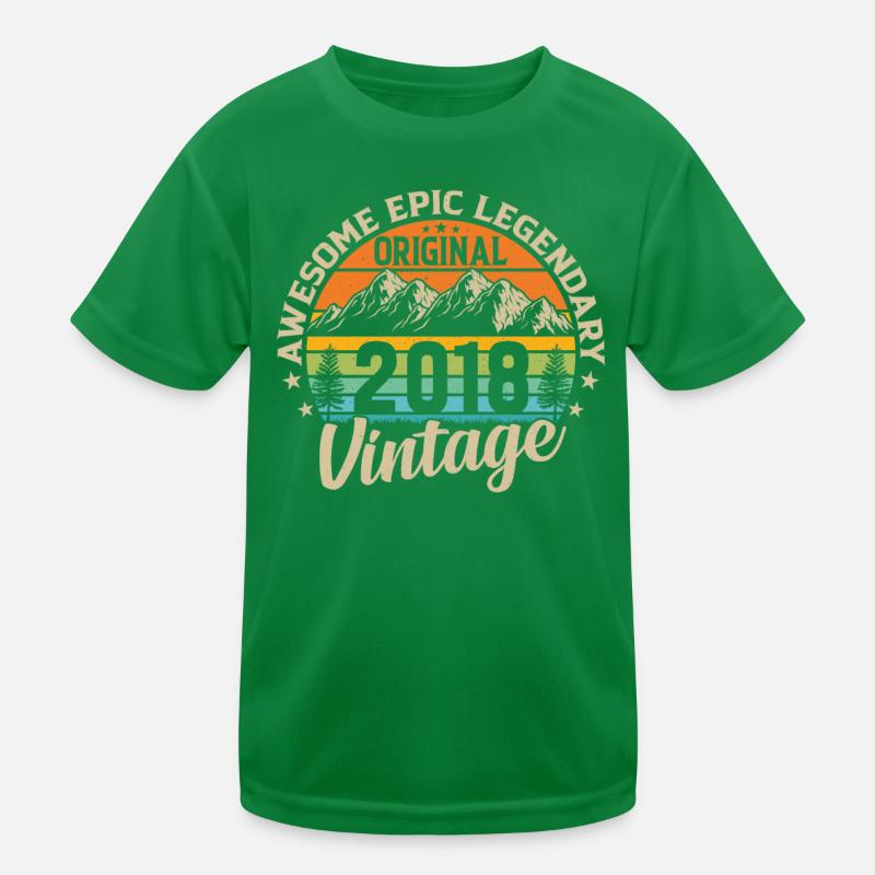 Vintage 2018 - Zeitloses Geburtstagsgeschenk Kinder Funktions-T-Shirt