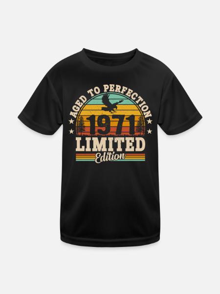 1971 - Ein legendäres Jahr - Kinder Funktions-T-Shirt - Schwarz - Vorne