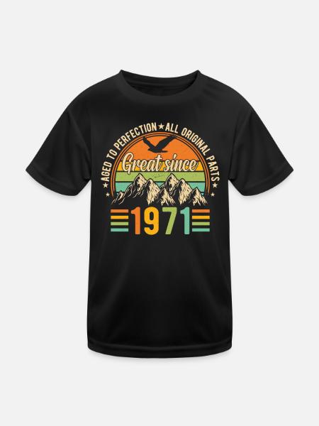 1971 - Ein legendäres Jahr - Kinder Funktions-T-Shirt - Schwarz