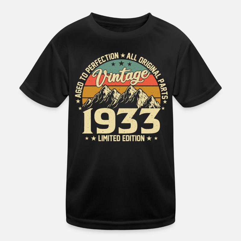 Vintage 1933 - 90th Birthday Kids Functional T-Shirt